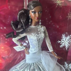 Mattel Doll with Silver and White Dress